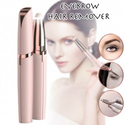 Flawless Eyebrow Hair Remover,Electric Painless Facial Hair Remover Trimmers with LED Light for Women - Rose Gold